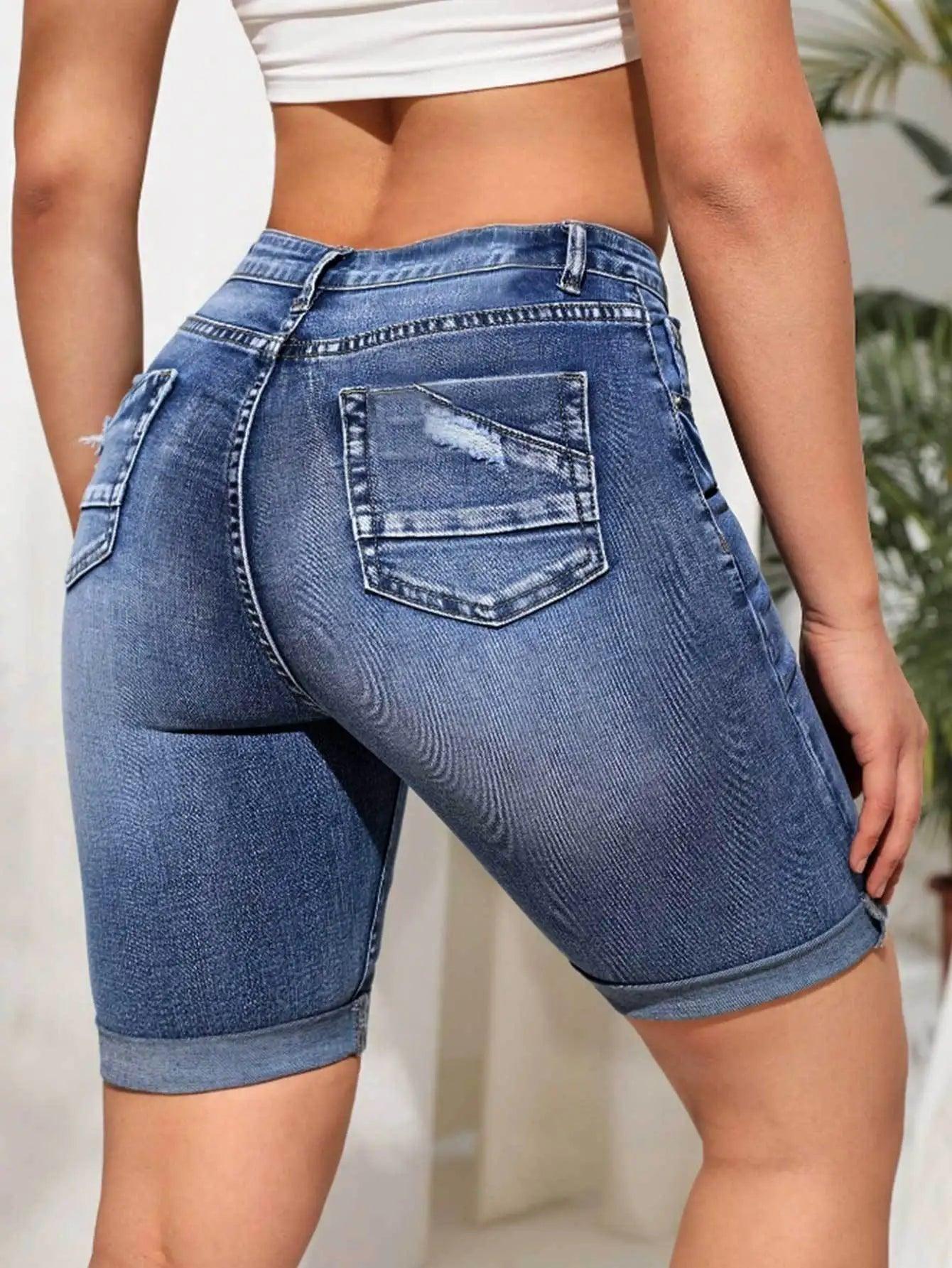 Short en jean à ourlet - Éclat Ô quotidien