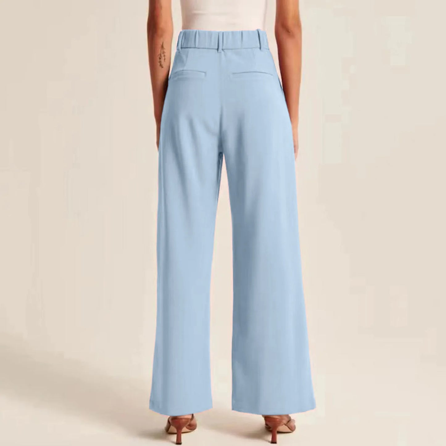 Pantalon de bureau à jambes larges - Éclat Ô quotidien