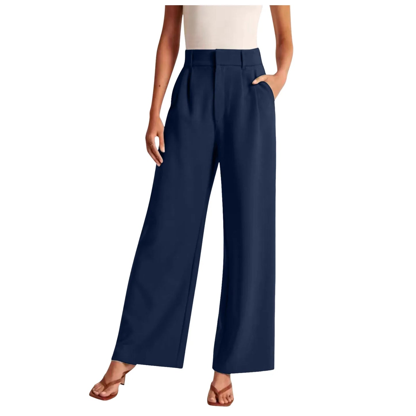 Pantalon de bureau à jambes larges - Éclat Ô quotidien
