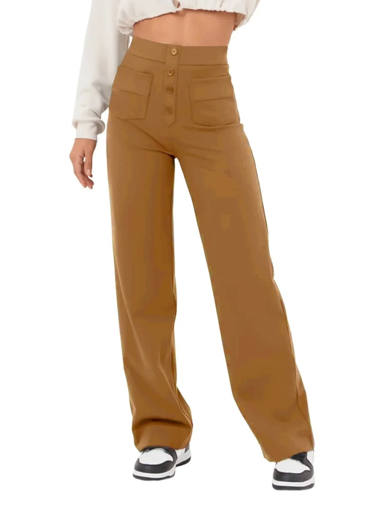 Pantalon taille haute à jambes droites nouveau Style - Éclat Ô quotidien