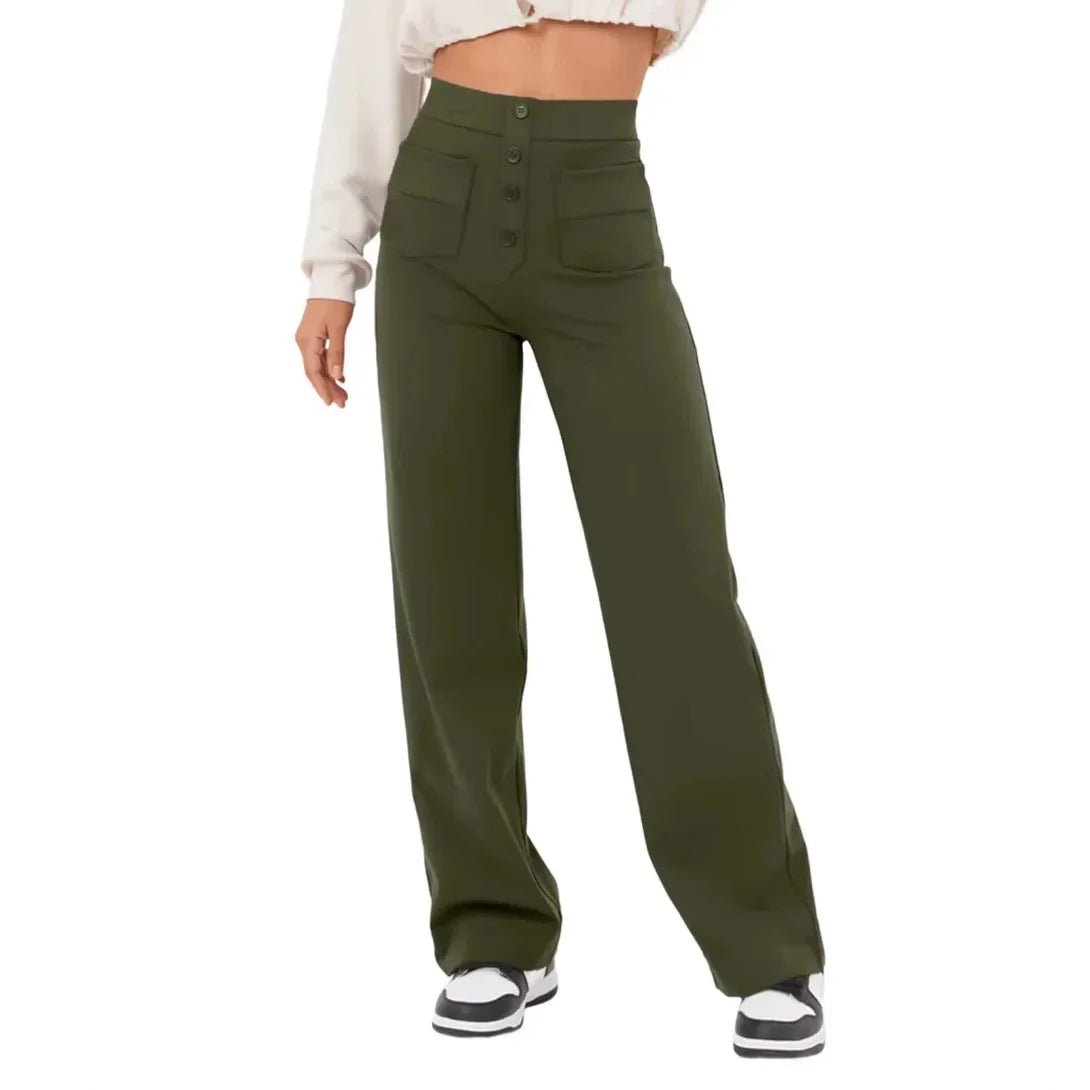Pantalon taille haute à jambes droites nouveau Style - Éclat Ô quotidien