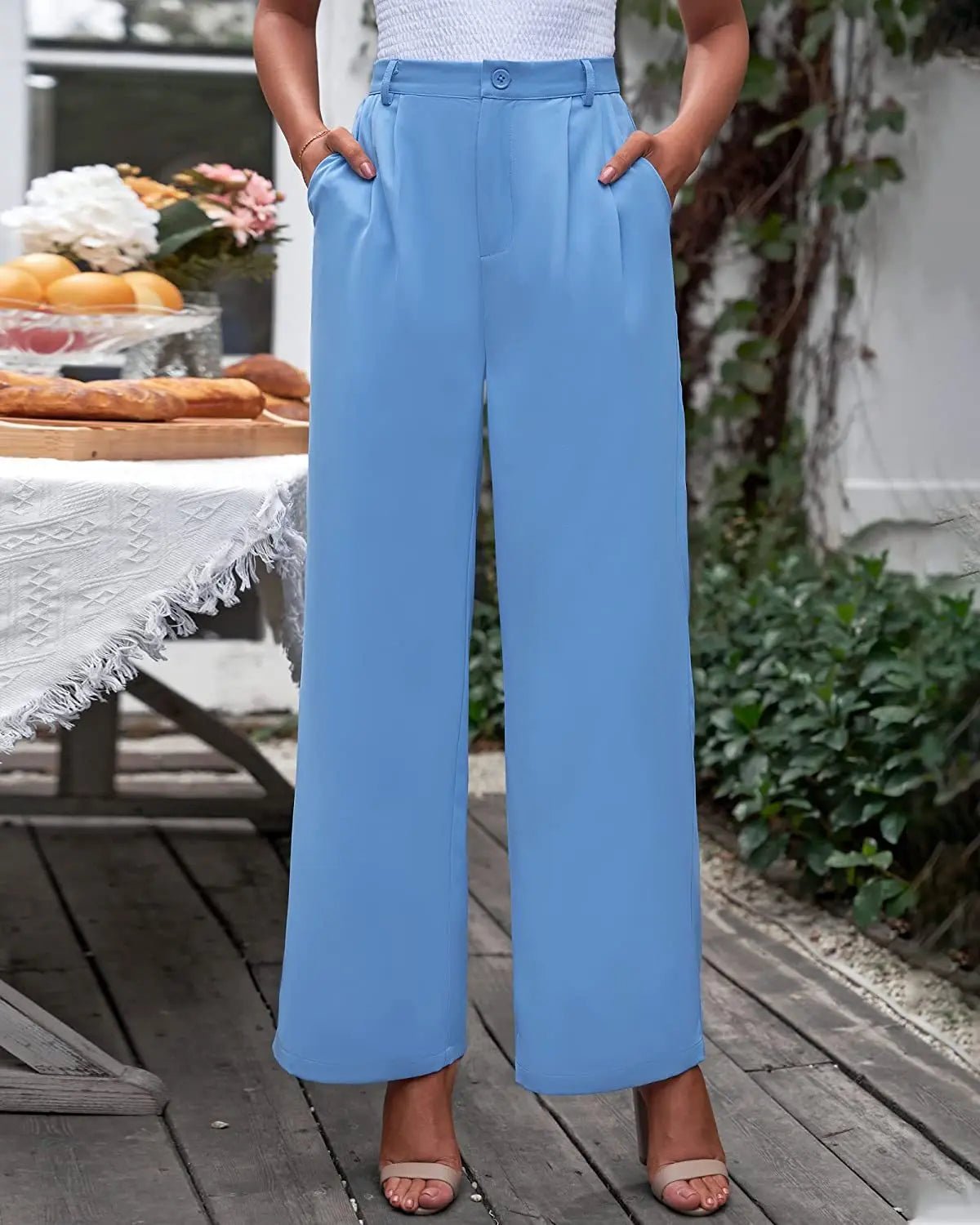 Pantalon drapé taille haute - Éclat Ô quotidien