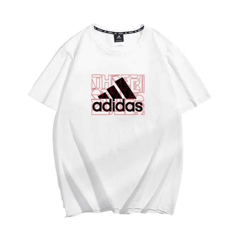 T-Shirt adidas à manches courtes et col rond imprimé en coton - Éclat Ô quotidien