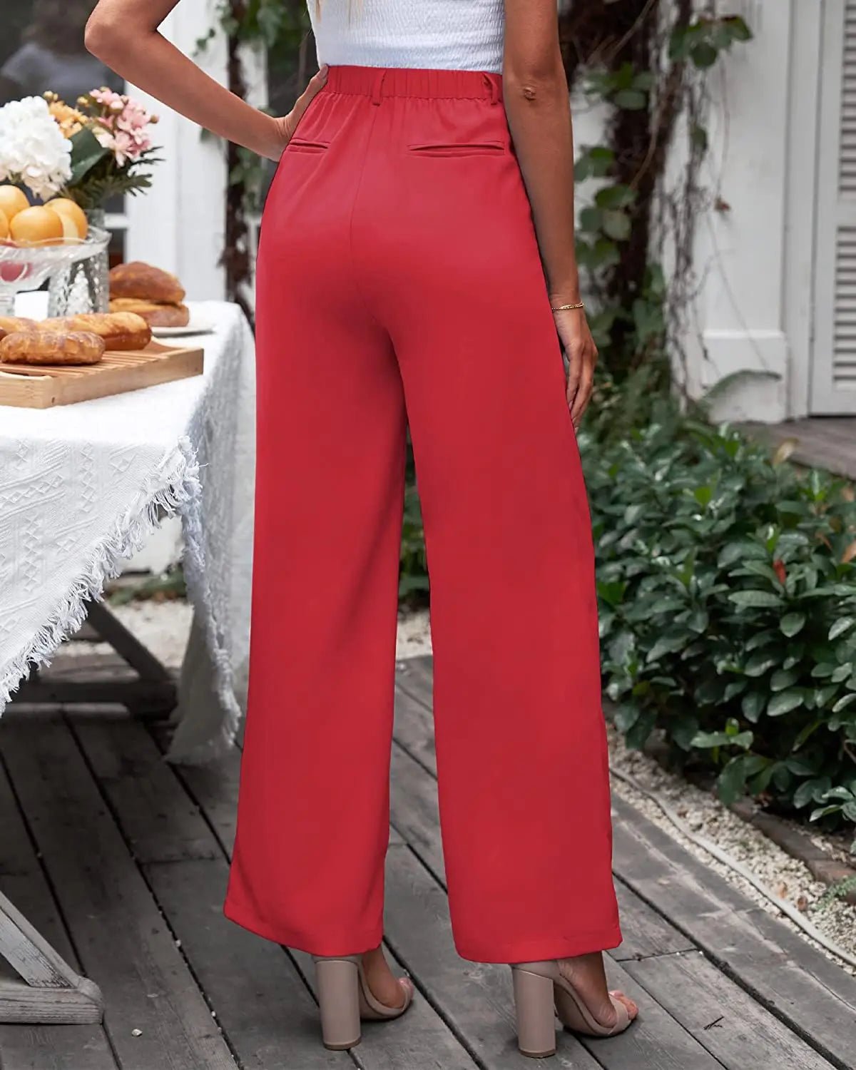 Pantalon drapé taille haute - Éclat Ô quotidien