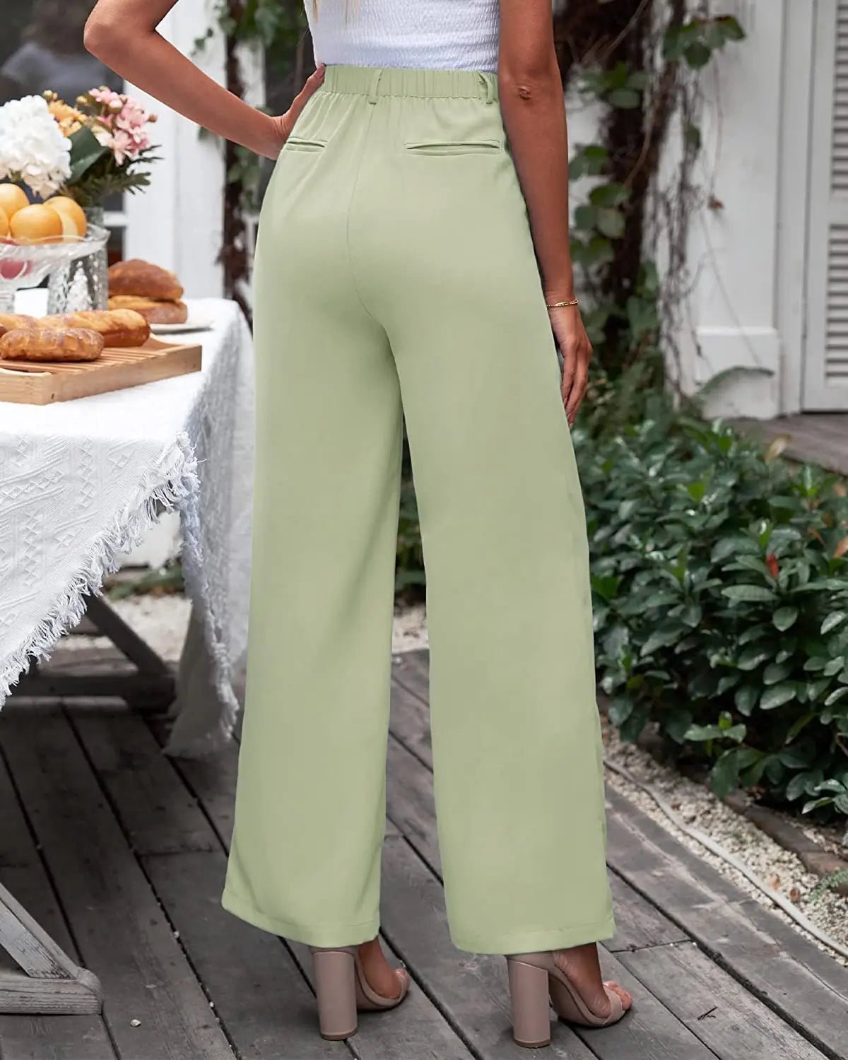 Pantalon drapé taille haute - Éclat Ô quotidien