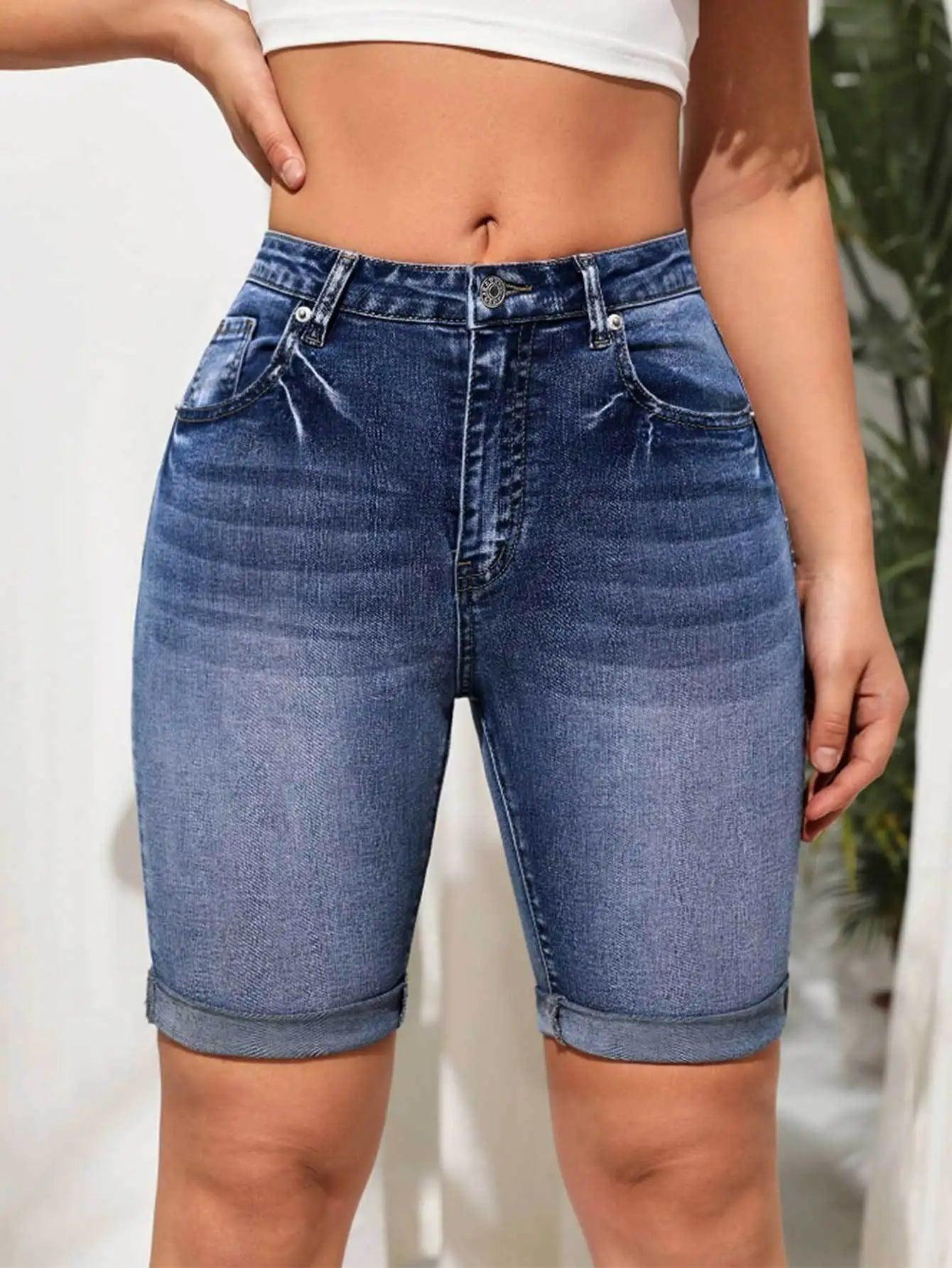 Short en jean à ourlet - Éclat Ô quotidien