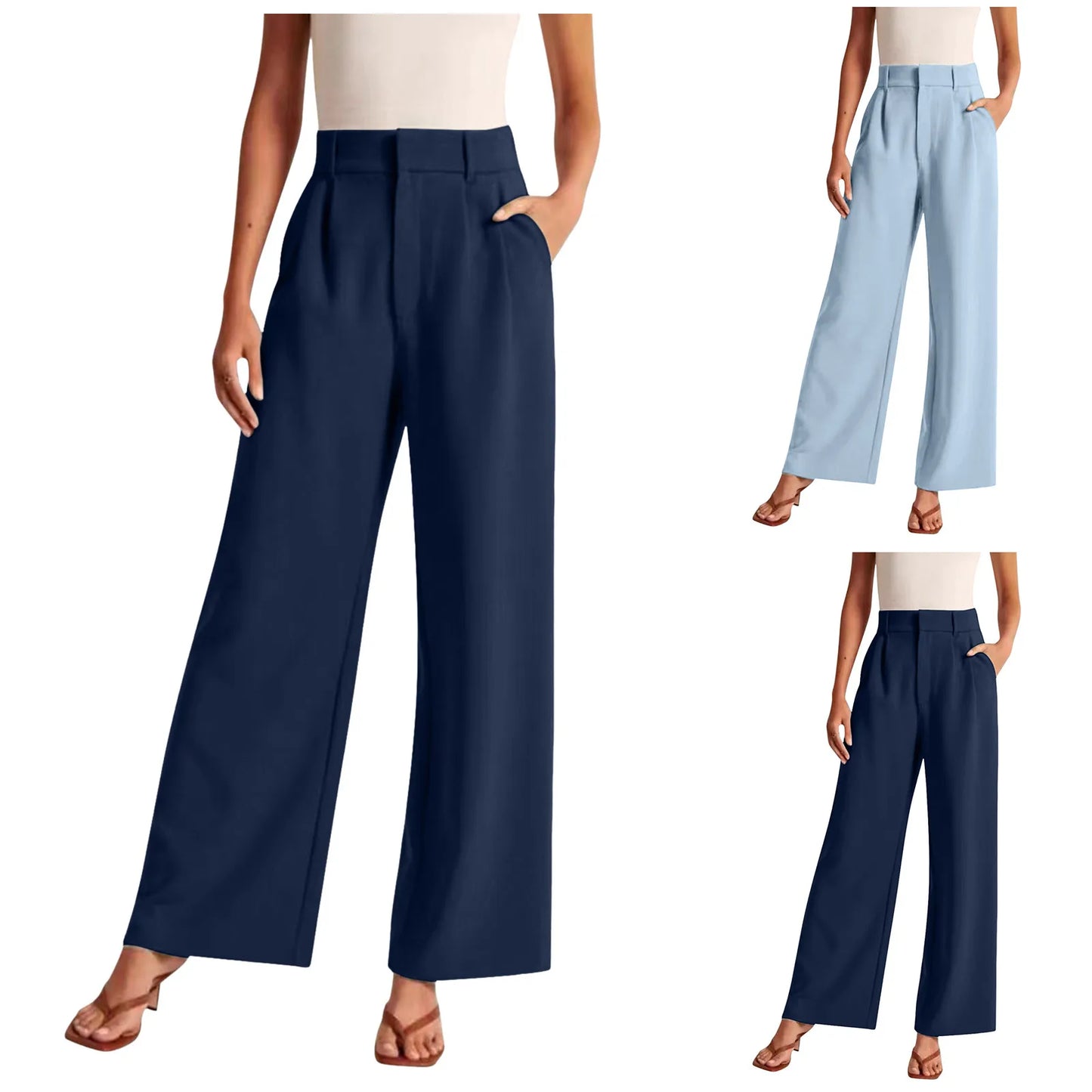 Pantalon de bureau à jambes larges - Éclat Ô quotidien