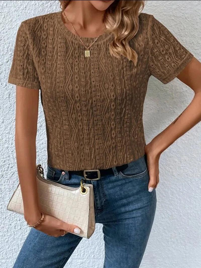 Chemise décontractée évidée - Éclat Ô quotidien