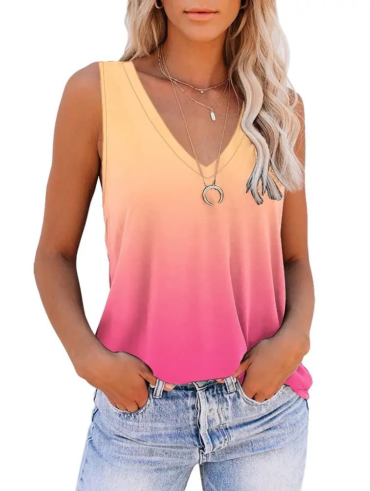 Débardeur sans manches pour femmes à Imprimé Tie - Dye 3D - Éclat Ô quotidien