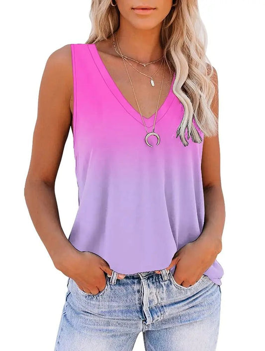 Débardeur sans manches pour femmes à Imprimé Tie - Dye 3D - Éclat Ô quotidien