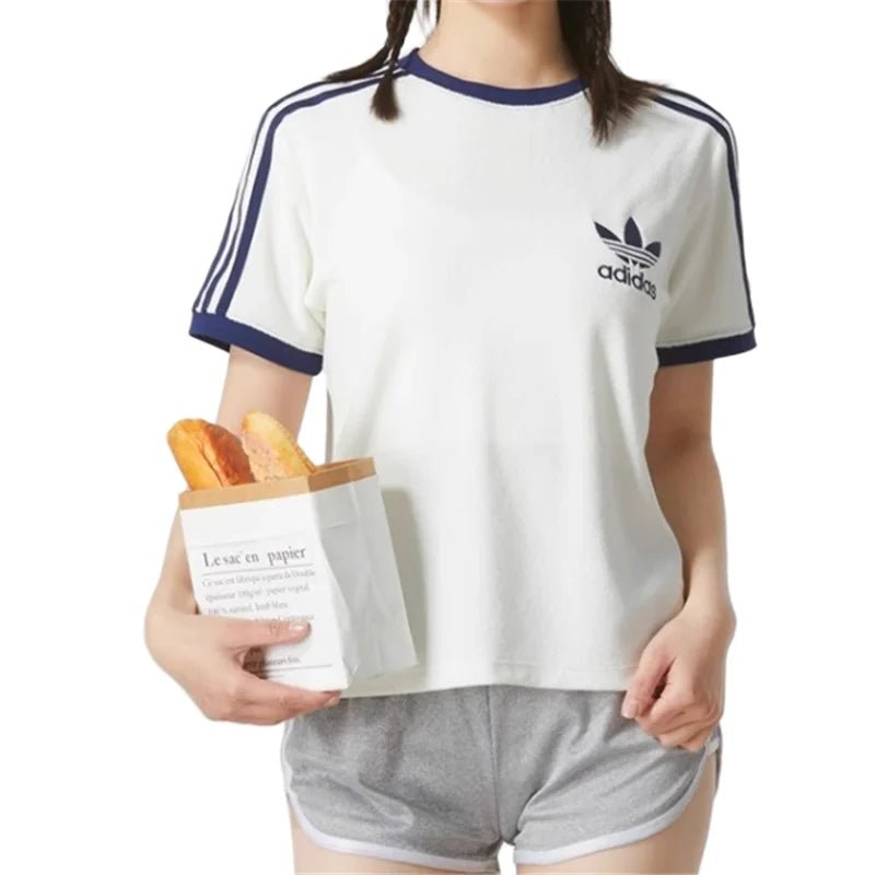 T-Shirt Adidas sportif blanc et bleu - Éclat Ô quotidien