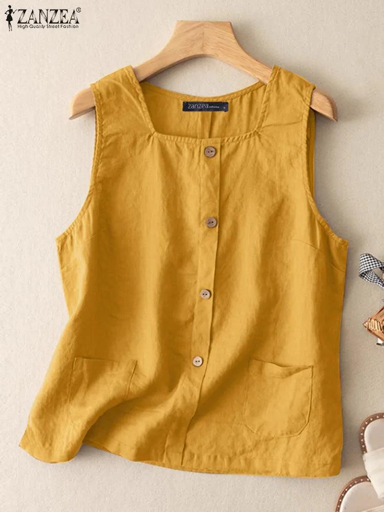 ZANZEA – débardeur sans manches - Éclat Ô quotidien