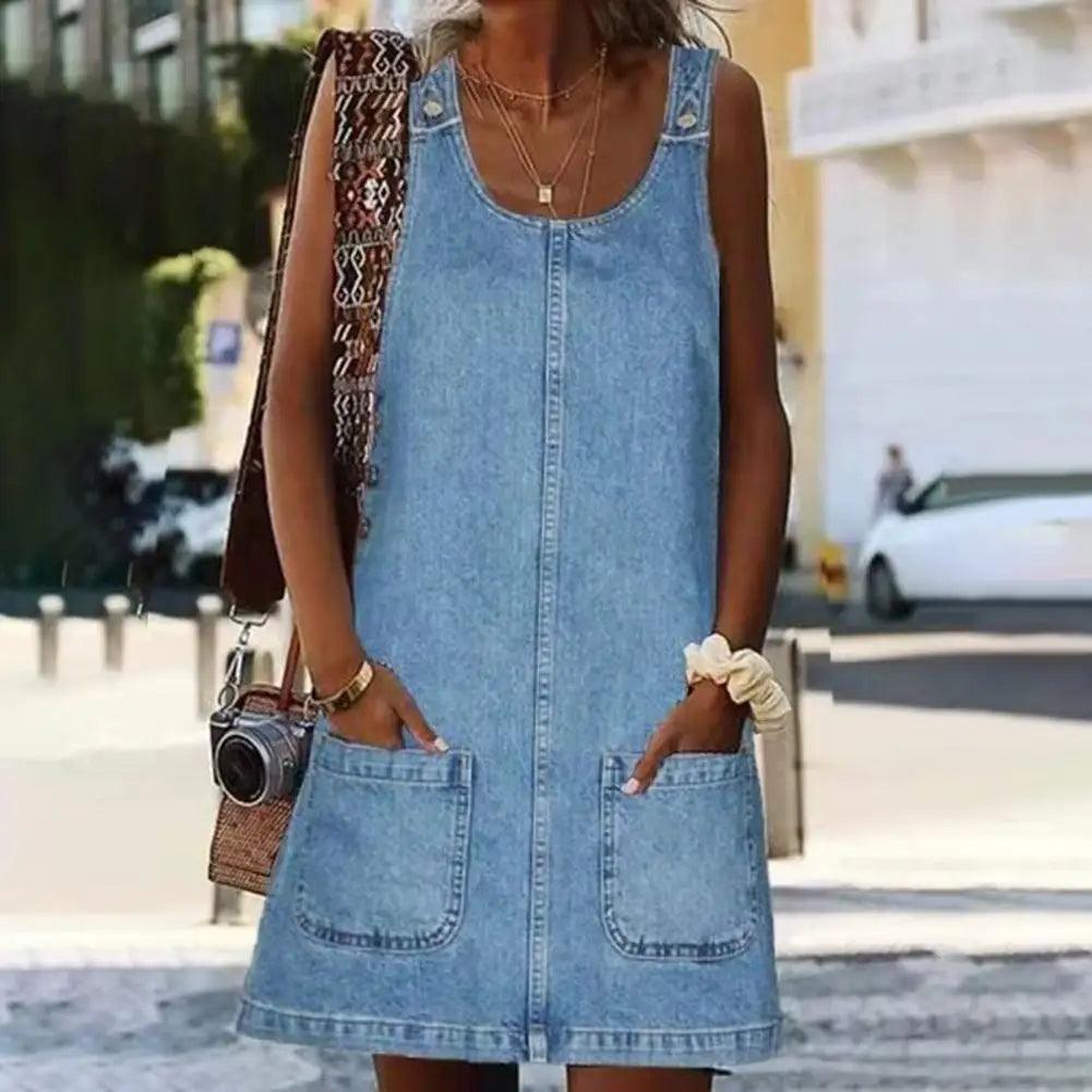 Mini robe effet denim - Éclat Ô quotidien