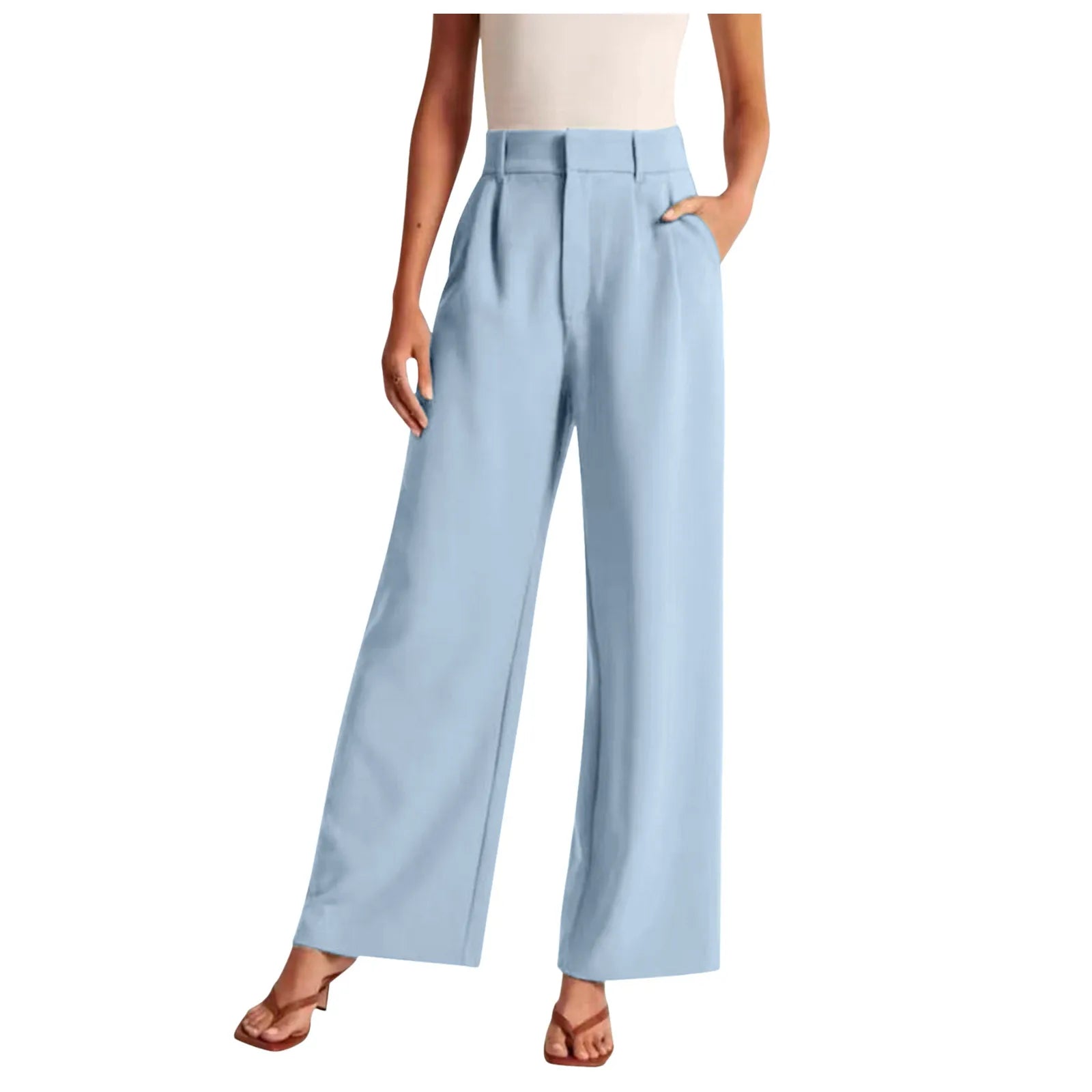 Pantalon de bureau à jambes larges - Éclat Ô quotidien