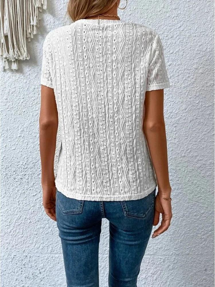 Chemise décontractée évidée - Éclat Ô quotidien