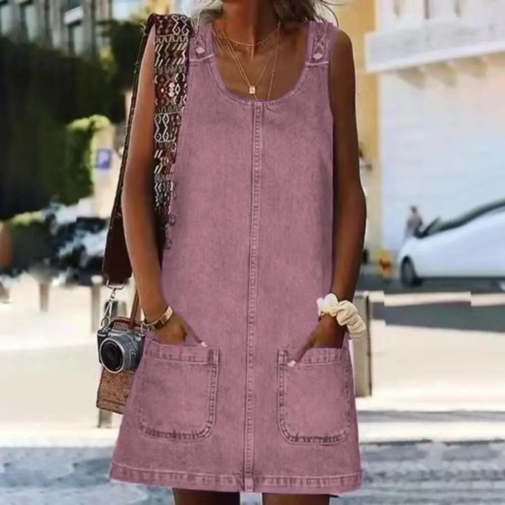 Mini robe effet denim - Éclat Ô quotidien