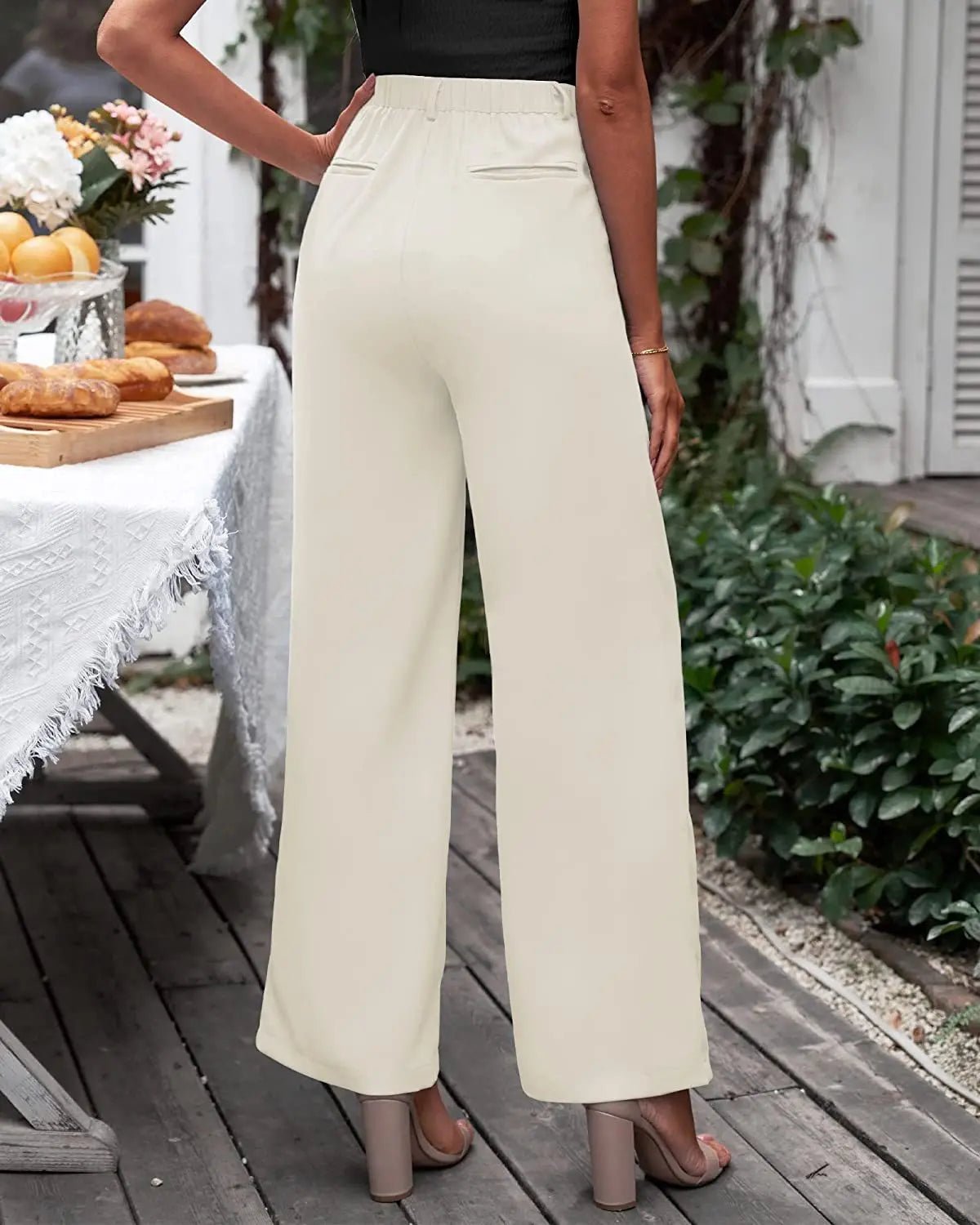 Pantalon drapé taille haute - Éclat Ô quotidien