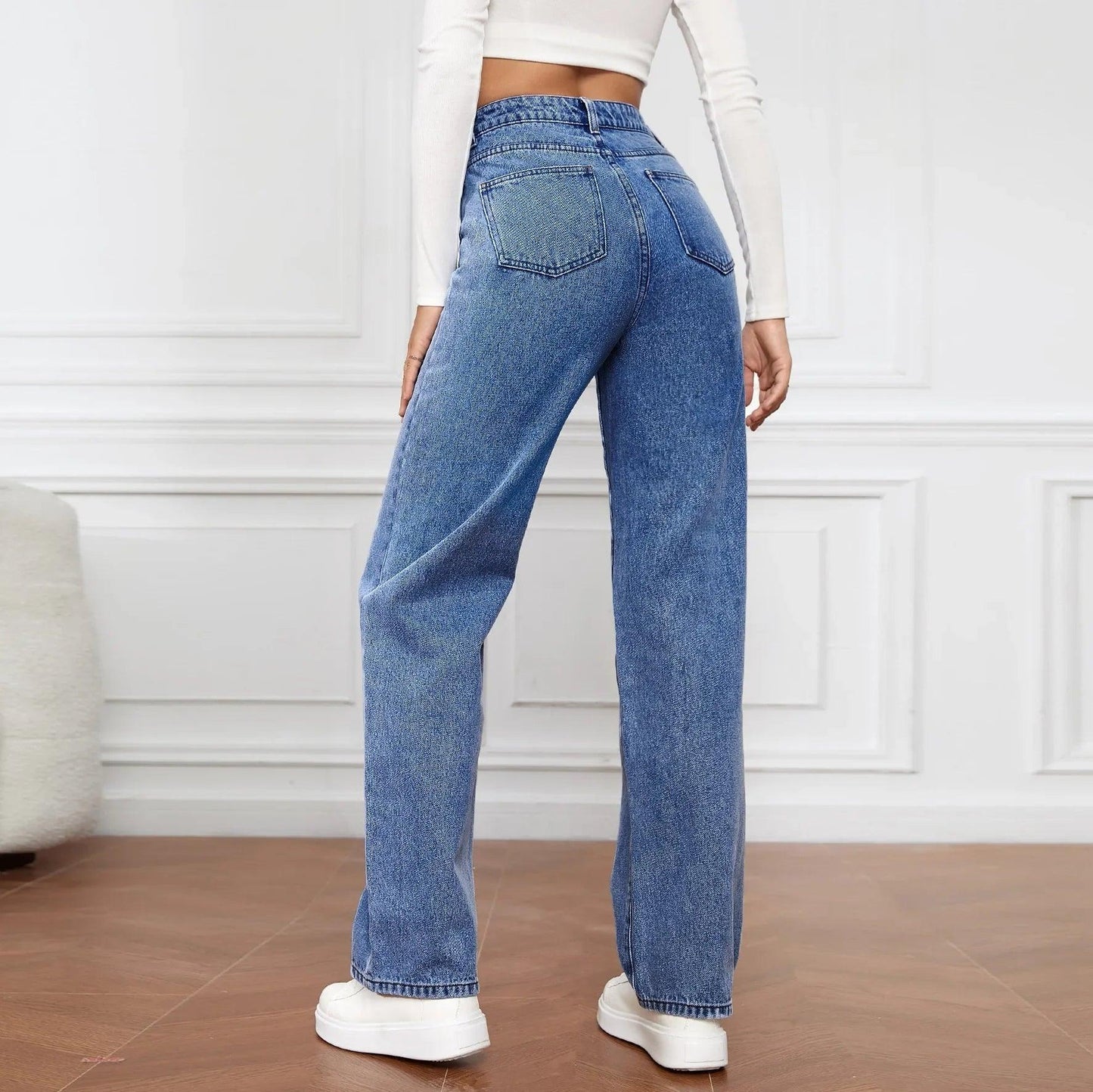Jean en denim taille haute - Éclat Ô quotidien