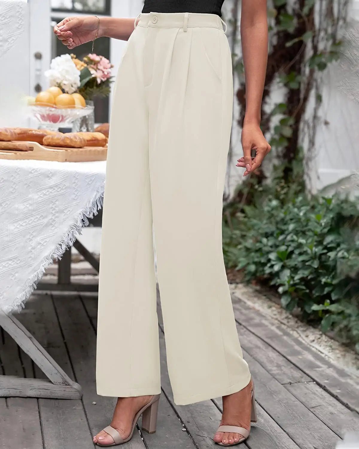 Pantalon drapé taille haute - Éclat Ô quotidien
