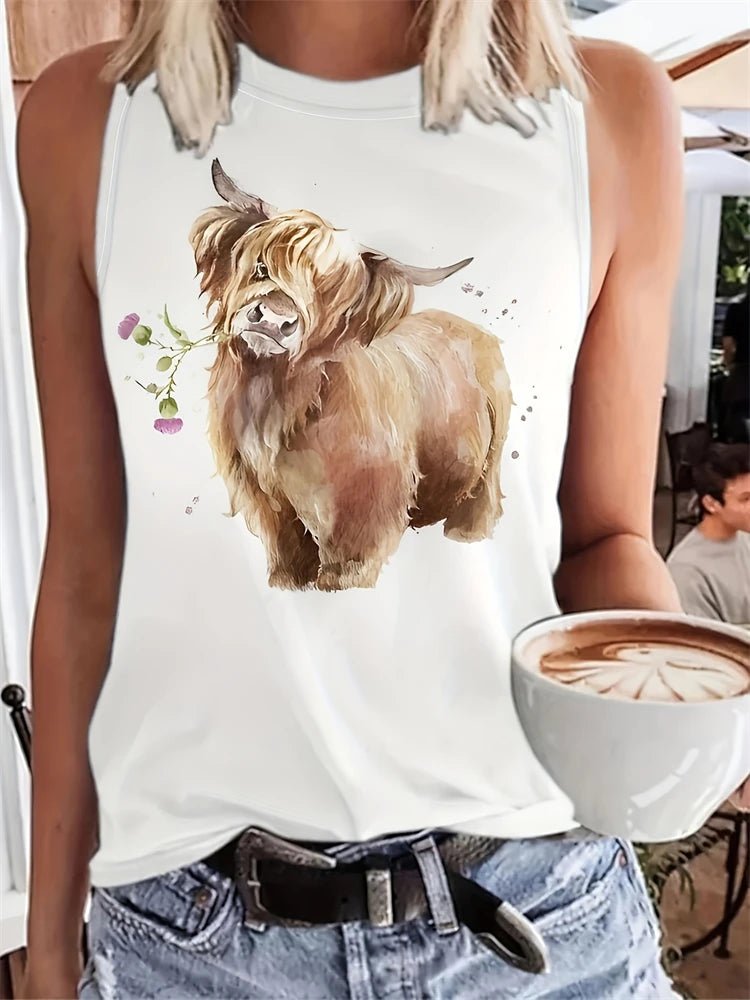 T-shirt Imprimé animaux 3D pour Femme - Éclat Ô quotidien